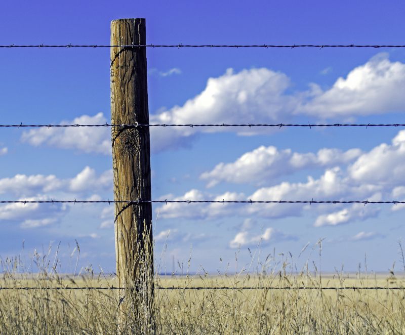 Barbed Wire Fence Installation