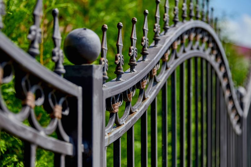 Black Iron Fence Installation detail