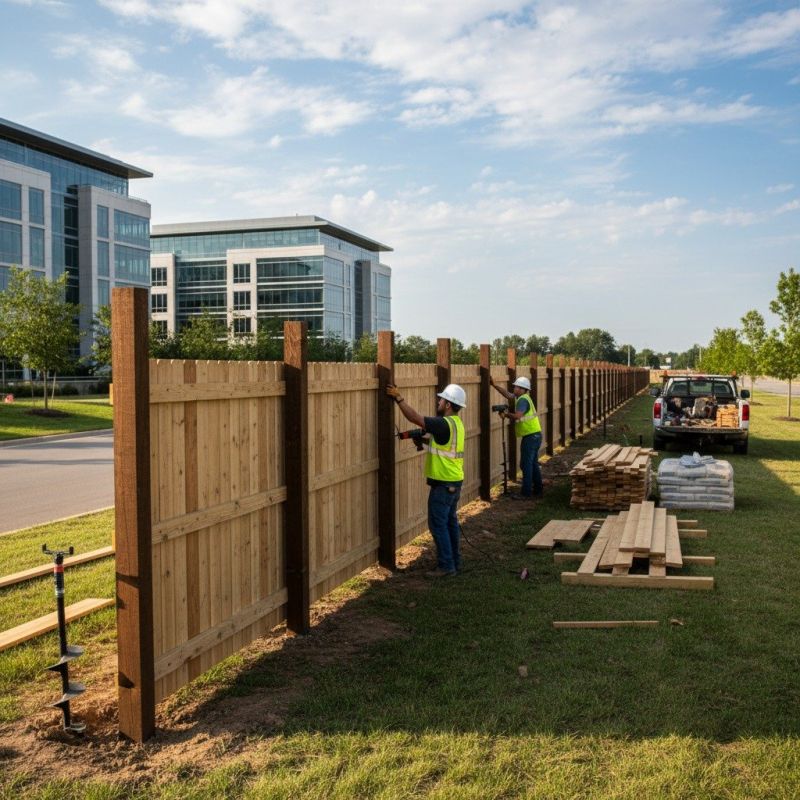Business Fence Installation detail